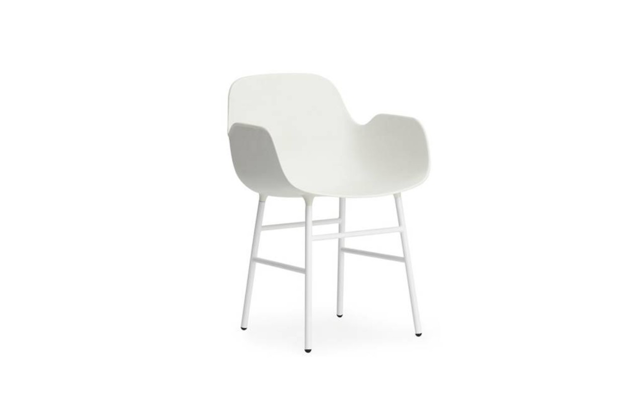 Normann Copenhagen Formar acero de la silla sillón blanco Normann Copenhagen Formar acero de la silla sillón blanco