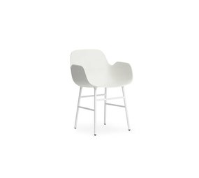 Normann Copenhagen Form Armchair stoel staal wit Normann Copenhagen Form Armchair stoel staal wit