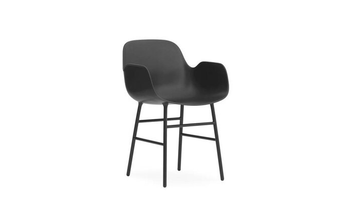 Normann Copenhagen Form Armchair stoel staal zwart