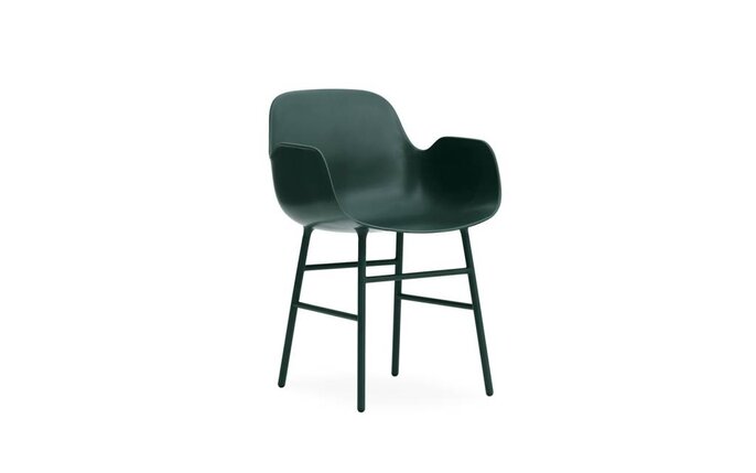 Normann Copenhagen Form Sessel Stahl Stuhl grün