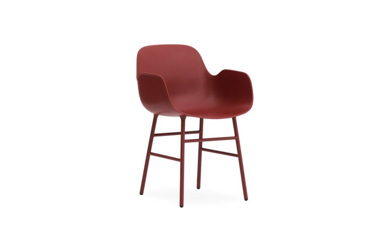 Normann Copenhagen Form Armchair stoel staal rood Normann Copenhagen Form Armchair stoel staal rood