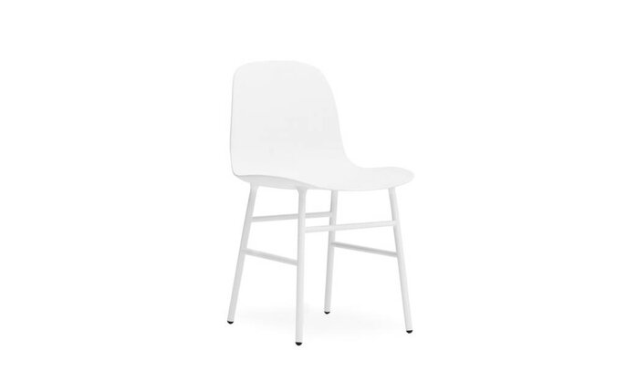 Normann Copenhagen sede in acciaio Chair forma bianca