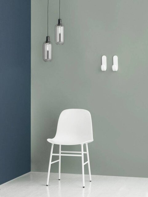 Normann Copenhagen sede in acciaio Chair forma bianca