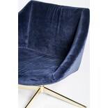 Bloomingville Elegante poltrona di velluto blu Bloomingville Elegante poltrona di velluto blu