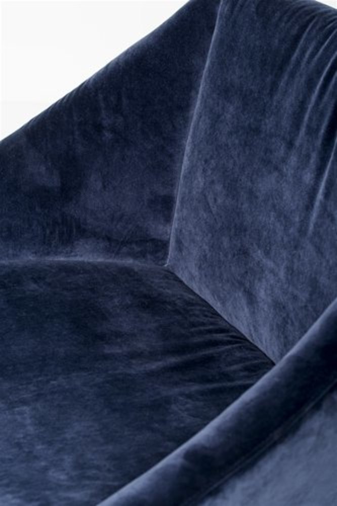 Bloomingville fauteuil de velours bleu élégant Bloomingville fauteuil de velours bleu élégant