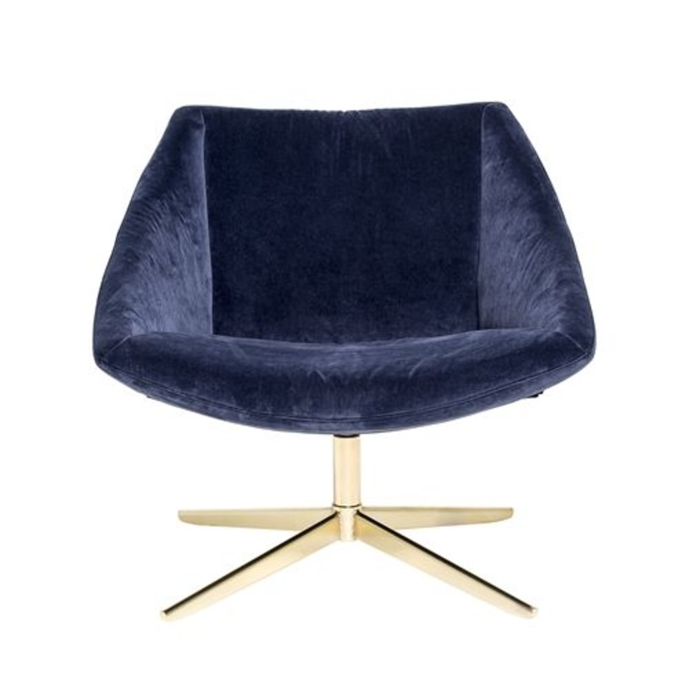 Bloomingville Eleganter blauer Samt-Sessel Bloomingville Eleganter blauer Samt-Sessel