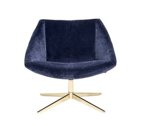 Bloomingville Eleganter blauer Samt-Sessel Bloomingville Eleganter blauer Samt-Sessel