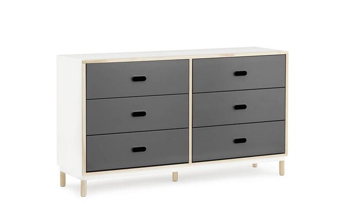 Normann Copenhagen Kabino armoire avec 6 tiroirs gris