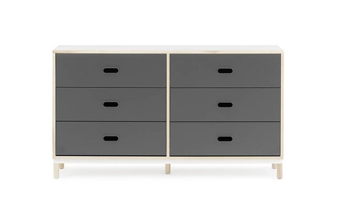 Normann Copenhagen Kabino armoire avec 6 tiroirs gris