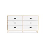 Normann Copenhagen Kabino kabinett med 6 skuffer hvit