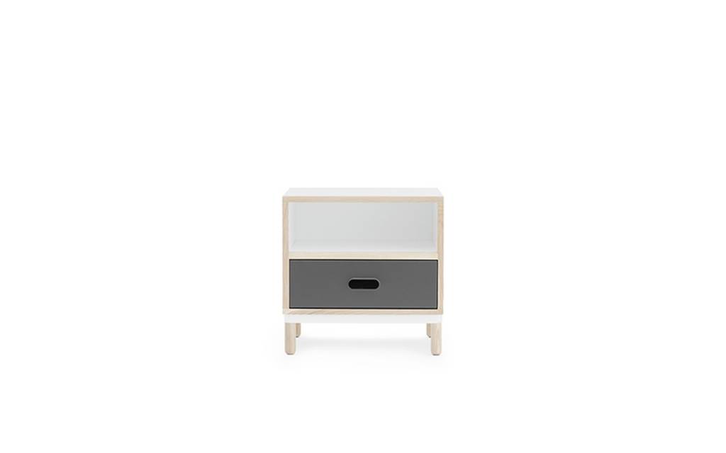 Normann Copenhagen Kabino table de chevet avec tiroir gris