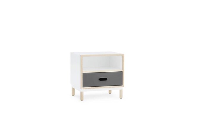 Normann Copenhagen Kabino table de chevet avec tiroir gris
