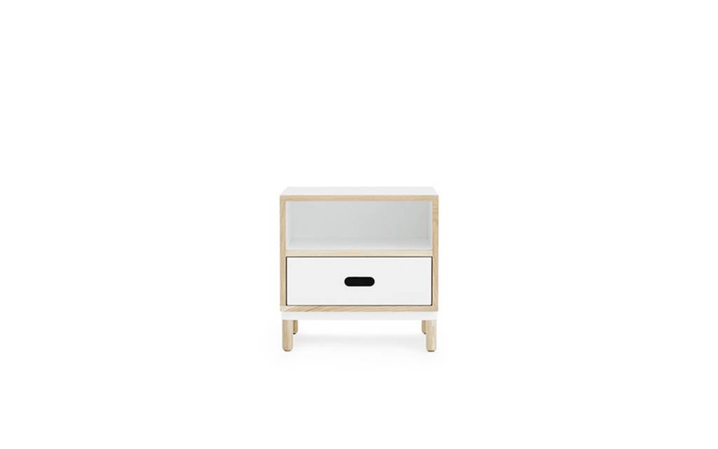 Normann Copenhagen Kabino chevet avec tiroir blanc