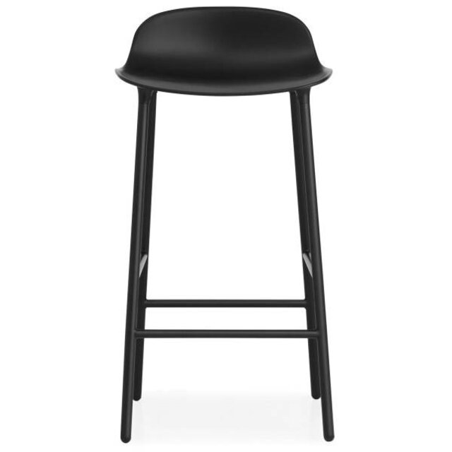 Normann Copenhagen Formare Barstoel nero in acciaio