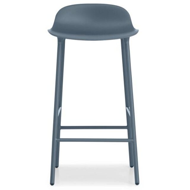 Normann Copenhagen Form Barstoel staal blauw