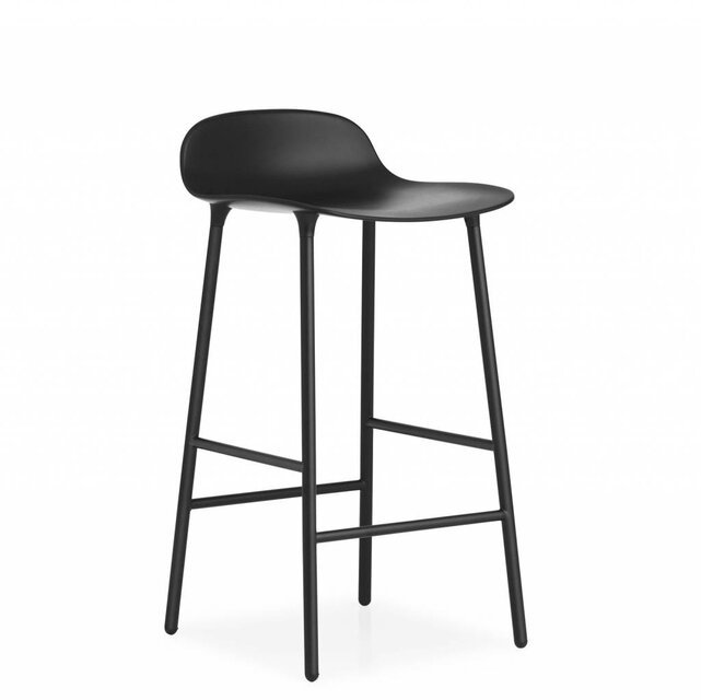 Normann Copenhagen Formare Barstoel nero in acciaio