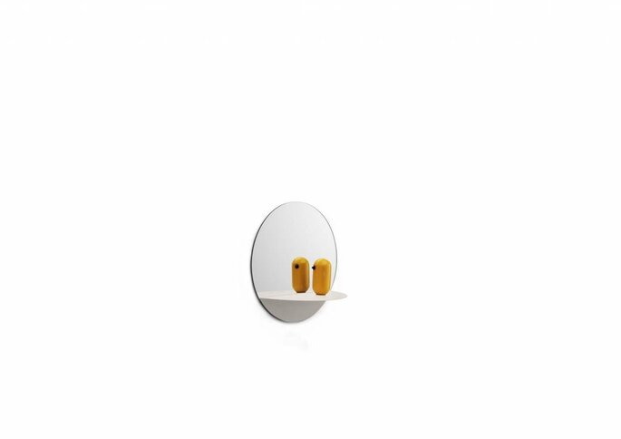 Normann Copenhagen Horizon spiegel met plank rond wit