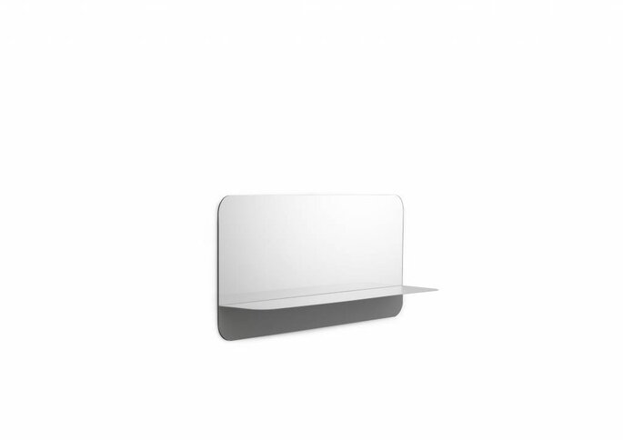 Normann Copenhagen specchio Horizon con ripiano orizzontale grigia Normann Copenhagen specchio Horizon con ripiano orizzontale grigia