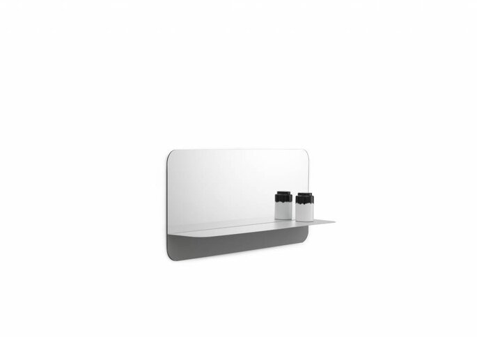 Normann Copenhagen Horizon spiegel met plank horizontaal grijs