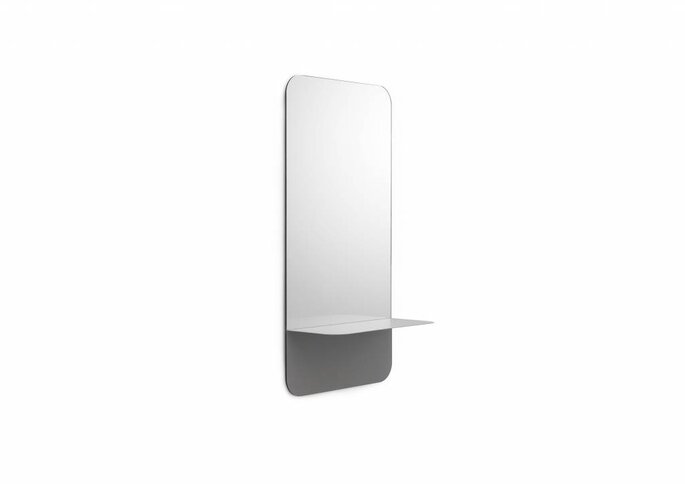 Normann Copenhagen Horizon speil med hylle vertikale grå