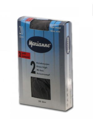 Marianne Kniekous Marianne 20 denier Mousse (2-pack)