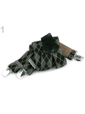 Bretels 120 cm lang  - Groen / Zwart Bretels 120 cm lang  - Groen / Zwart