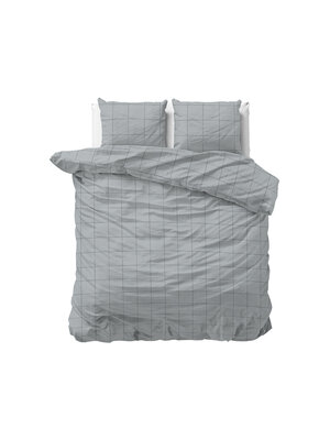 Dreamhouse Dreamhouse Satin Deep Check Grey Dekbedovertrek