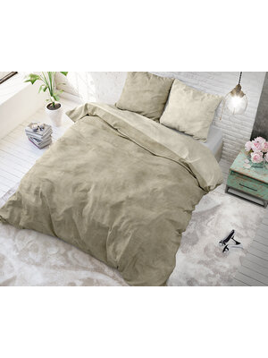 Sleeptime Sleeptime Twin Washed Taupe Dekbedovertrek