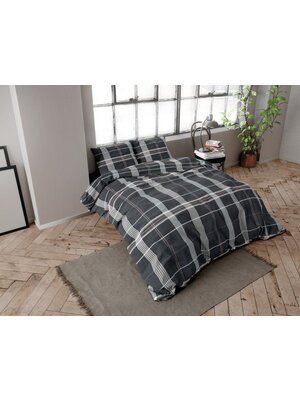 Dreamhouse Dreamhouse Flanel Bruce Taupe Dekbedovertrek