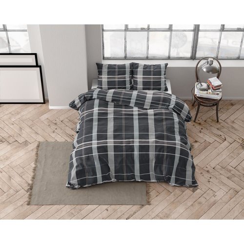 Dreamhouse Dreamhouse Flanel Bruce Taupe Dekbedovertrek