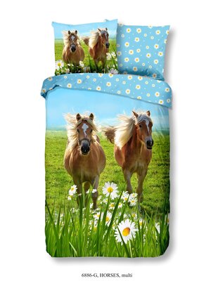 Good Morning Good Morning Kids Horses Dekbedovertrek