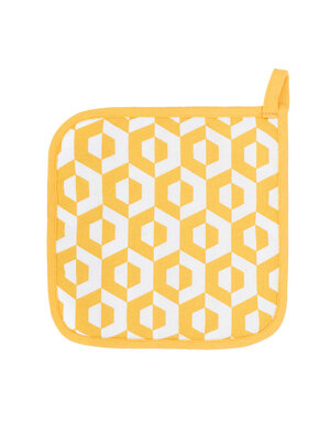 Tiseco Home Studio Tiseco Pannenlap Geometric Geel - 2 stuks