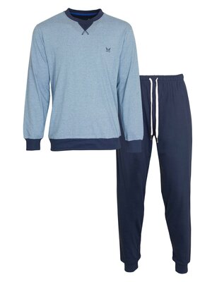 M.E.Q. MEQ Heren Pyjama lichtblauw 2012a
