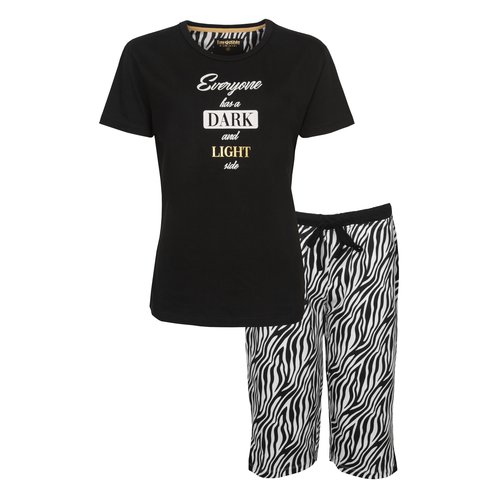 Irresistible Irresistible Dames Pyjama met drie kwart broek zebra