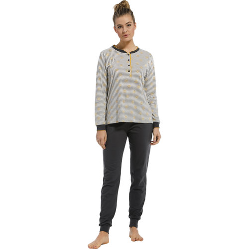 Pastunette Pastunette dames pyjama yellow snow