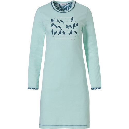 Pastunette Pastunette Dames Nachthemd lange mouw flowers & birds Pastunette Pastunette Dames Nachthemd lange mouw flowers & birds