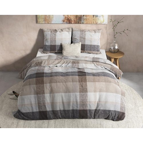 Dreamhouse Dreamhouse Flanel Thor Taupe Dekbedovertrek