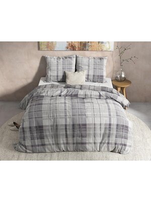 Dreamhouse Dreamhouse Flanel Theotis Grey Dekbedovertrek