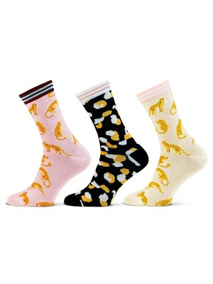 Teckel Teckel dames sokken 3-pack - jungle