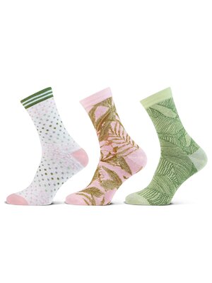 Teckel Teckel dames sokken 3-pack - botanisch