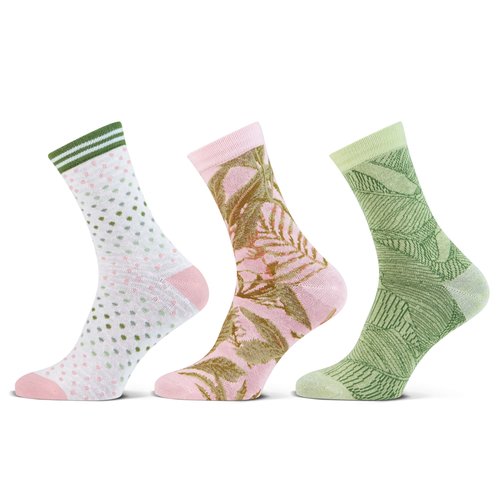 Teckel Teckel dames sokken 3-pack - botanisch
