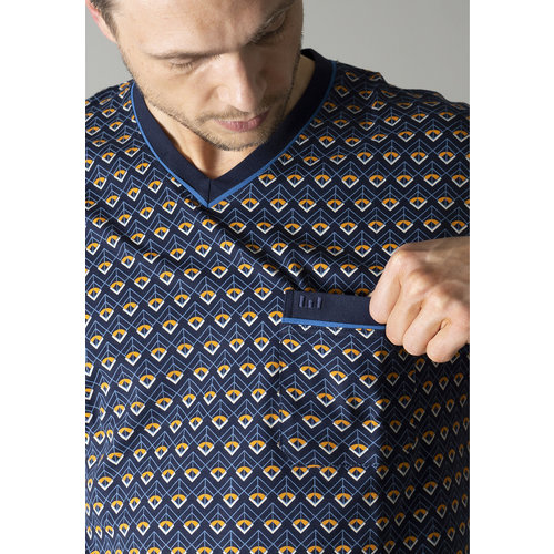 Götzburg Gotzburg heren shortama blauw modern Götzburg Gotzburg heren shortama blauw modern