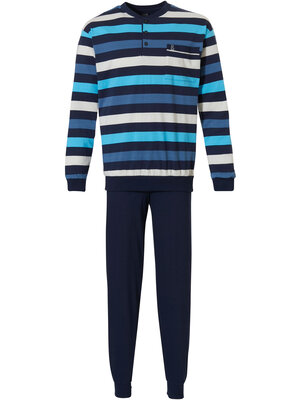Robson Robson heren pyjama - blauw gestreept