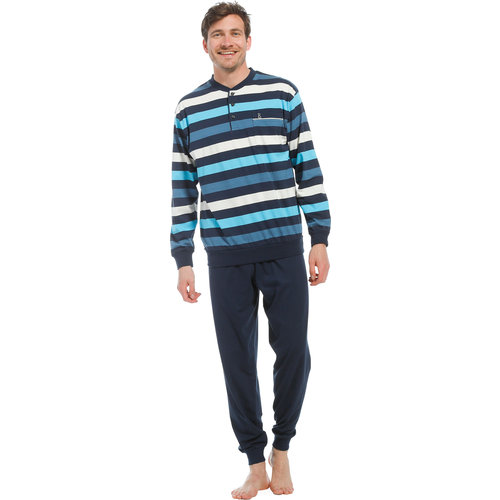Robson Robson heren pyjama - blauw gestreept Robson Robson heren pyjama - blauw gestreept