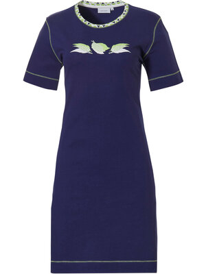 Pastunette Pastunette Dames Nachthemd blauw korte mouw