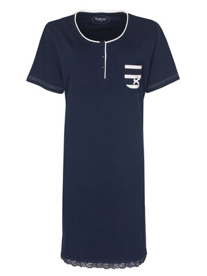 Tenderness Tenderness dames nachthemd donkerblauw korte mouw Tenderness Tenderness dames nachthemd donkerblauw korte mouw