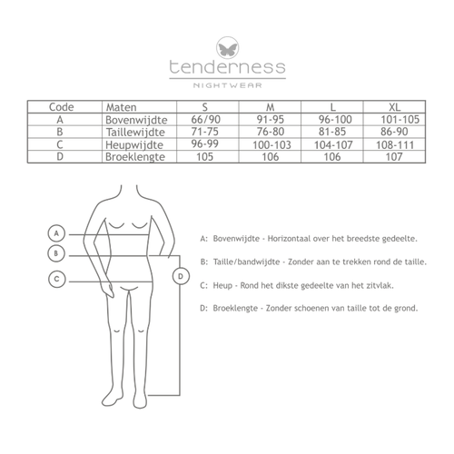 Tenderness Tenderness dames nachthemd gestreept korte mouw Tenderness Tenderness dames nachthemd gestreept korte mouw