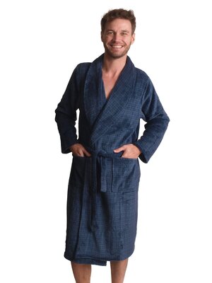 Outfitter Outfitter heren badjas - blauw