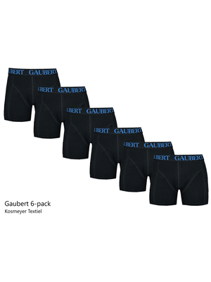 Gaubert Gaubert Boxershorts zwart 6-pack premium cotton