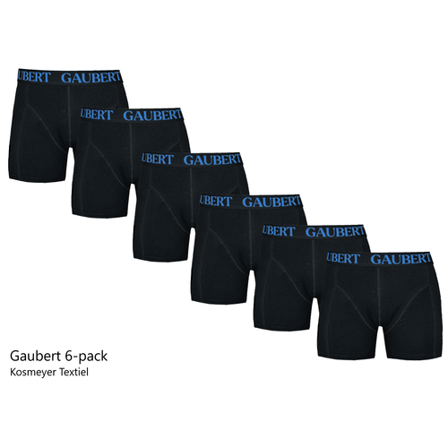 Gaubert Gaubert Boxershorts zwart 6-pack premium cotton